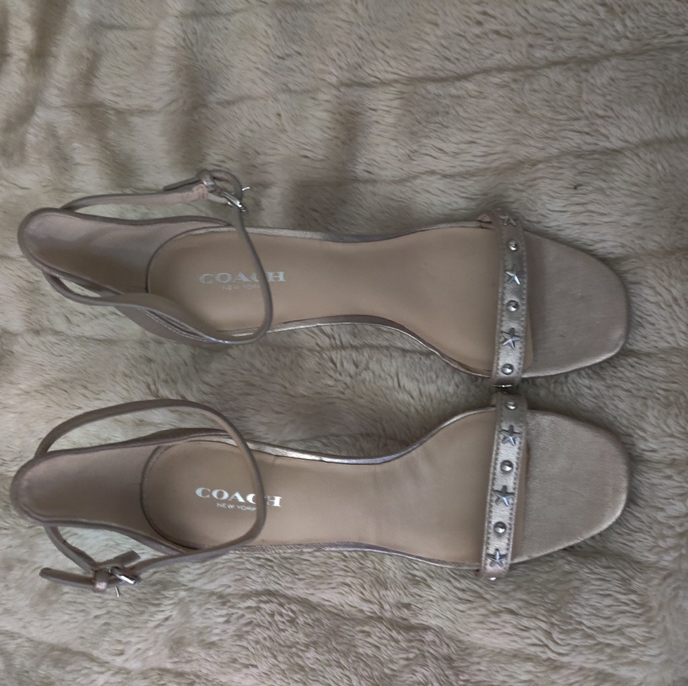 Coach star ankle strap sandals